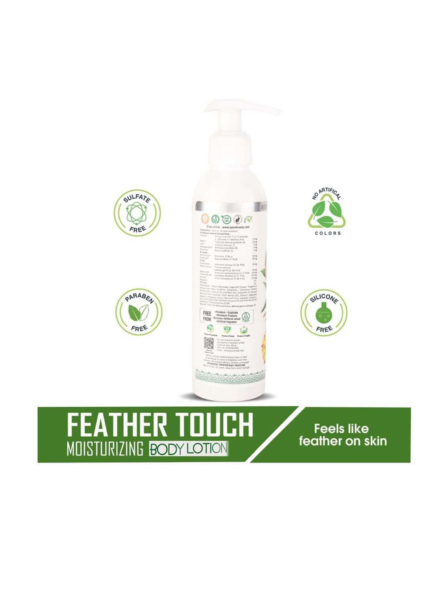 AyouthVeda Feather Touch Moisturizing Body Lotion - 200 ml
