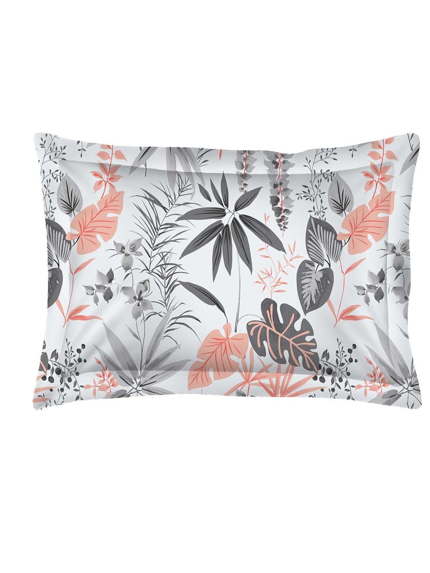 Layers Tuscany Grey Cotton 104 TC Single Flat Bed Sheet With 1 Pillow Cover