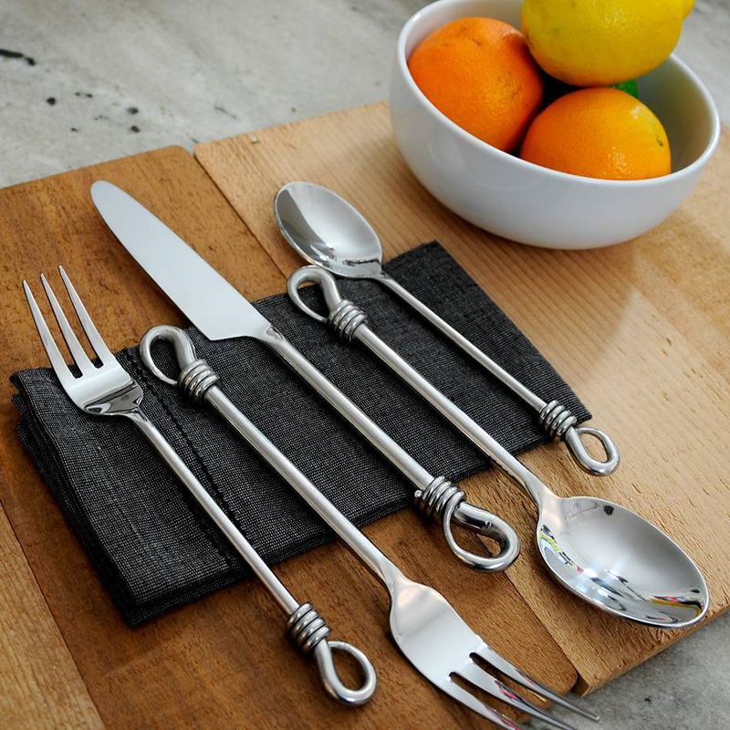Gourmet Settings 20pc Twist Flatware Set