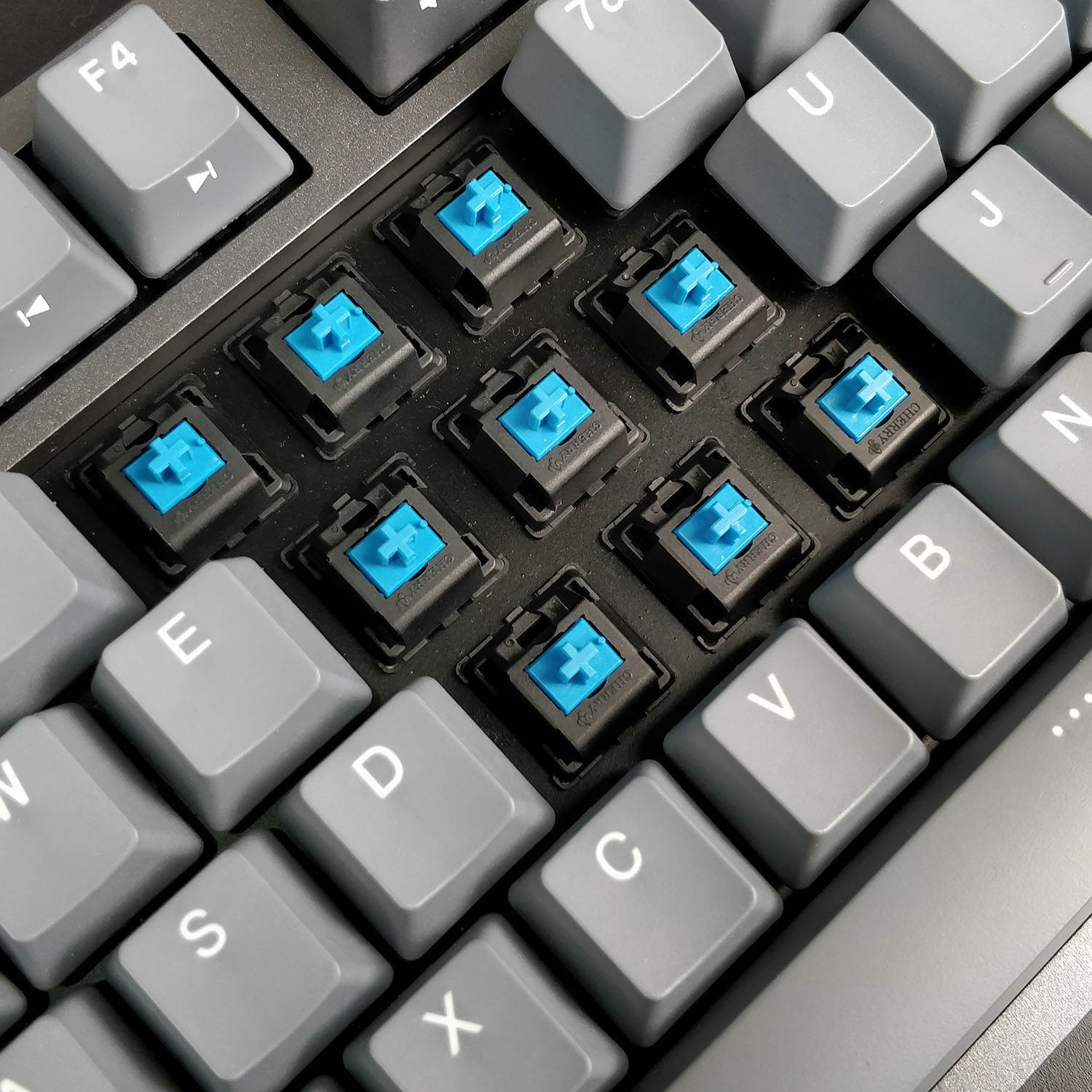 Durgod Taurus K320 TKL Mechanical Gaming Wired Keyboard with Cherry Blue 87 Keys NKRO Double Shot PBT USB C Interface - Space Grey