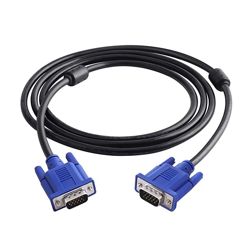 VGA to VGA Monitor Cable HD15 Male to Male for TV Computer Projector 6 Feet
