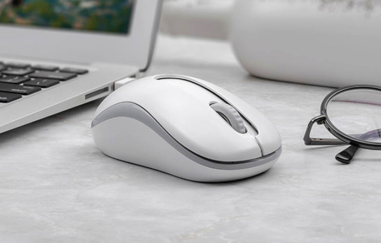 Rapoo KM325  Ergonomic Design, Cool Exterior Ultra-thin, and Slim Waterproof 2.4GHz Wireless Power-saving SilentTyping Keyboard And Mouse Combo For Office And Game - White