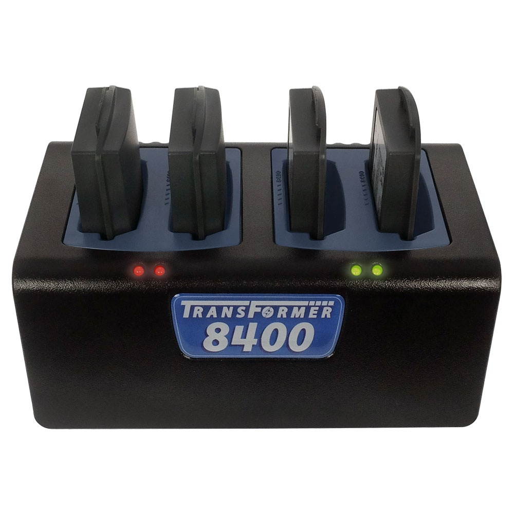 Transformer 4-Bay Battery Charger for Polycom / SpectraLink 8400 & 8440 Series Batteries. Power Supply Included