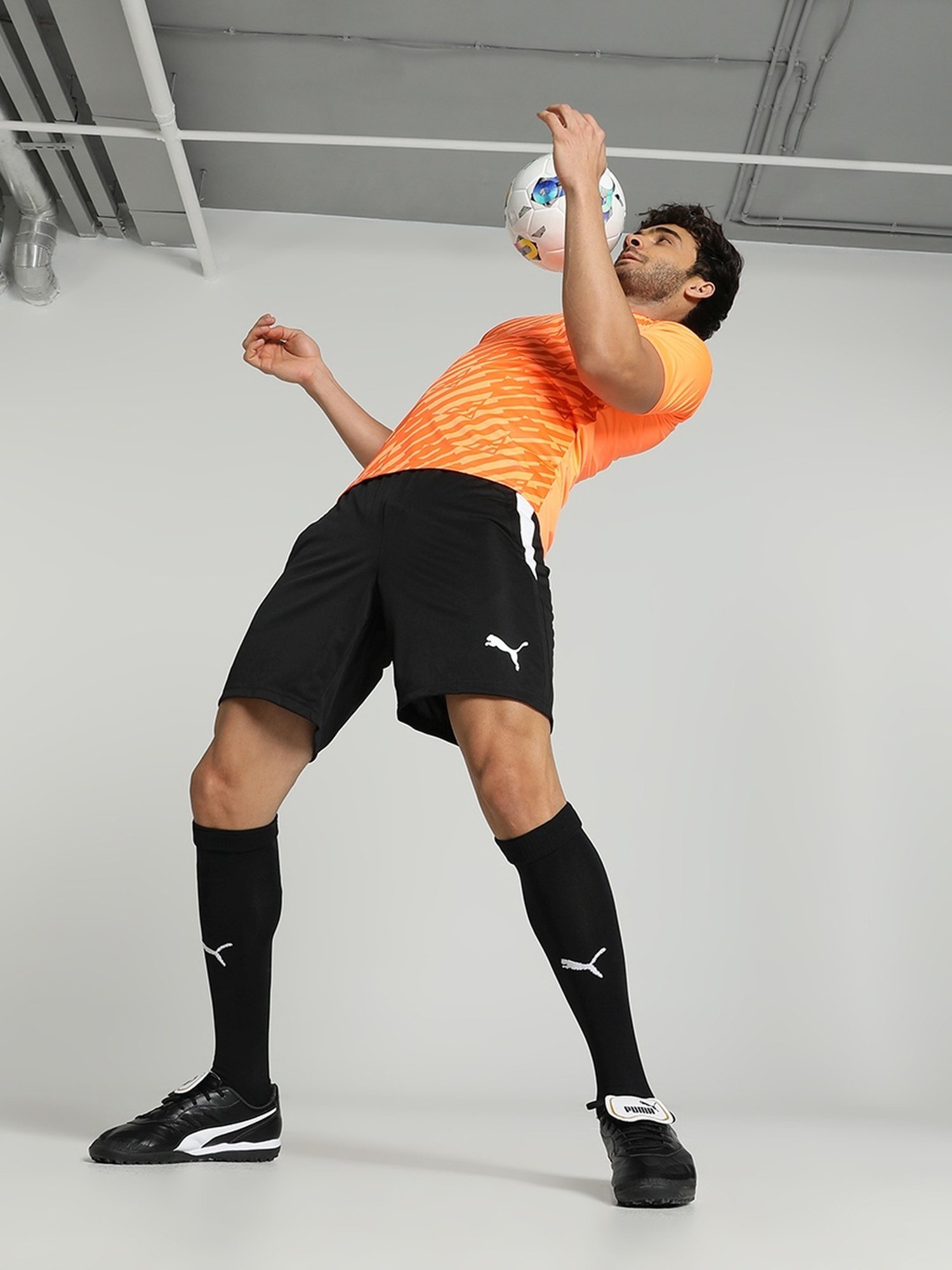 Puma teamULTIMATE Orange Slim Fit Printed Sports T-Shirt