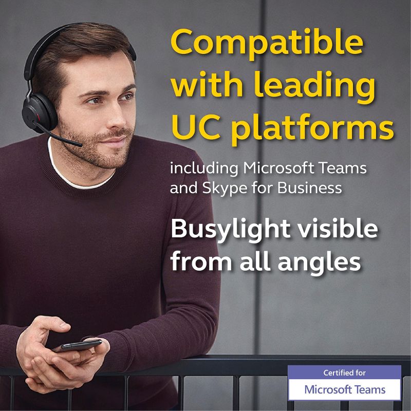 Jabra Evolve2 65 USB-A MS Mono with Charging Stand - Black Wireless Headset / Music Headphones