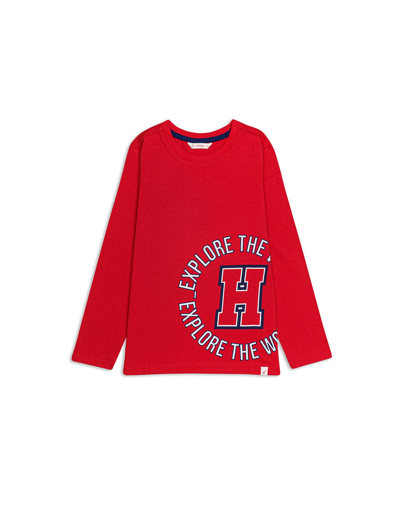 H by Hamleys Boys White & Red Printed Full Sleeves T-Shirt (Pack Of 2)