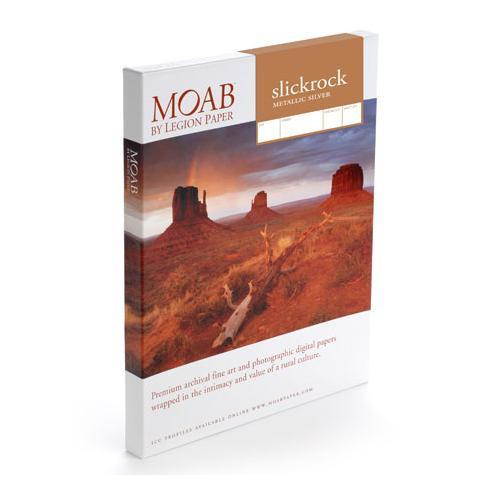 Moab Slickrock Metallic Silver 8.5x11" Paper, 25 Sheets, 300gsm #F01SLS300851125
