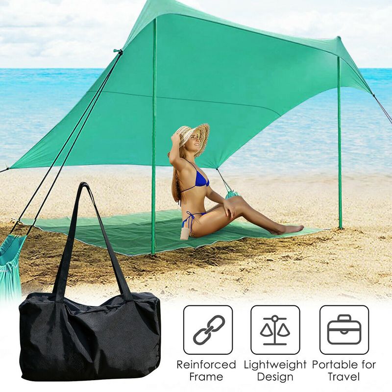 Caravan Canopy Domain 10 x 20 Foot Straight Leg Instant Canopy Tent Set, Black
