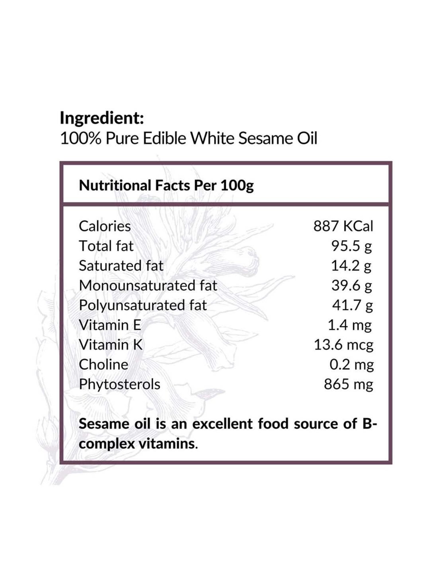 Essentia Extracts Cold-pressed White Sesame Oil Pack of 2 - 1000 ml