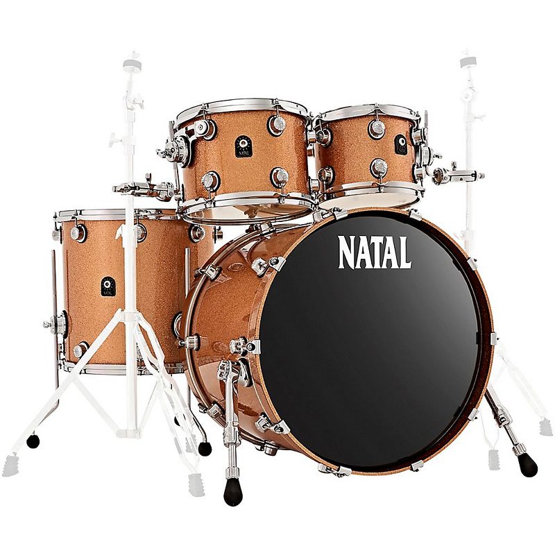 Natal Drums Cafe Racer US Fusion 22 4-Piece Shell Pack with 22 in. Bass Drum Champagne Sparkle