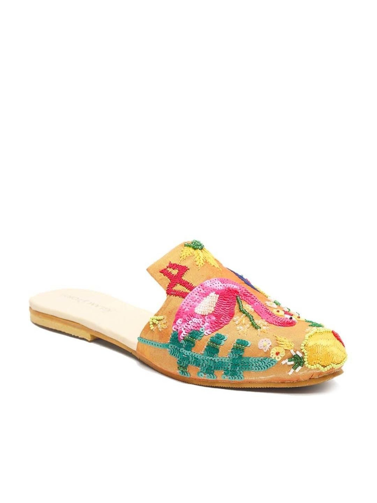 Glam Story Women's Multicolor Mule Shoes