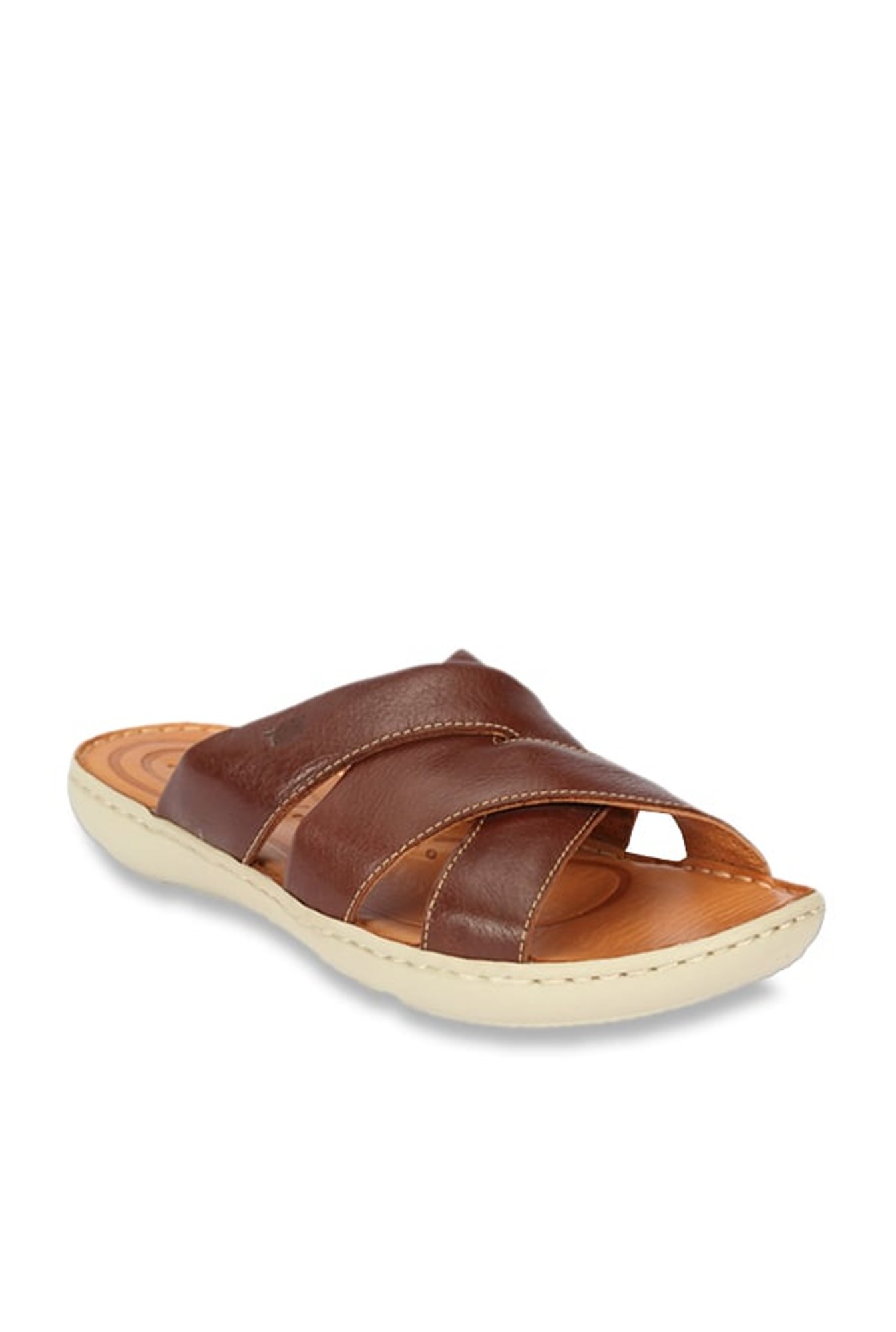 Florsheim Lewis Tan Cross Strap Sandals