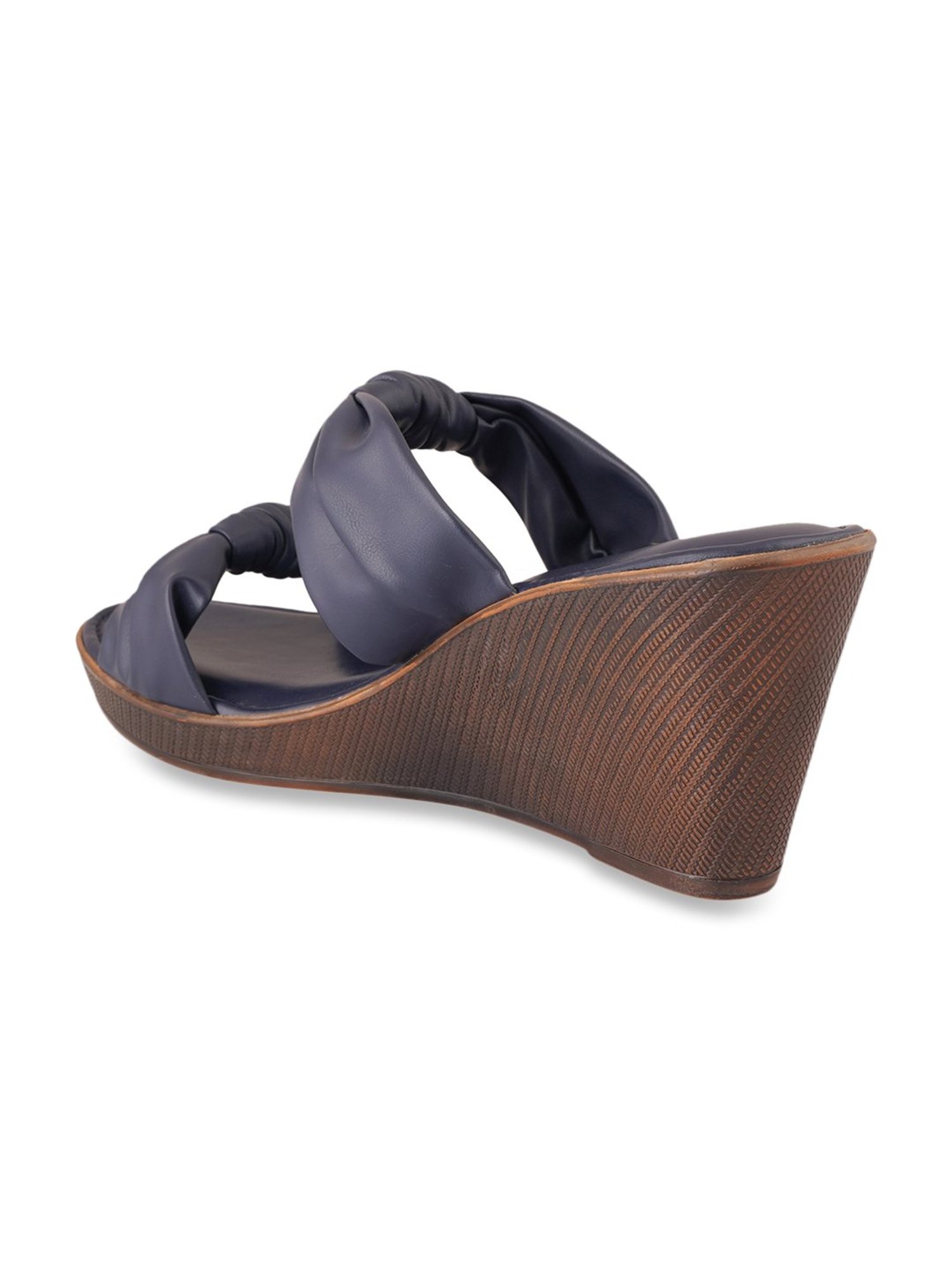 Pelle Albero Women's Navy Casual Wedges