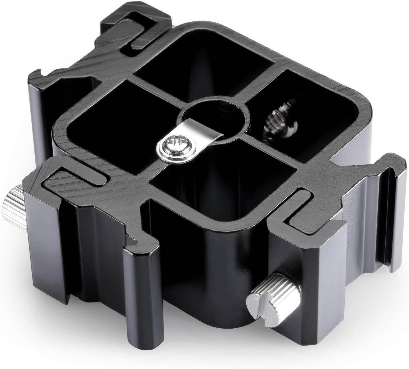 3-in-1 Triple Hot Shoe Mount Adapter with 1/4''-3/8'' Tripod Screw Thread for Flash Holder Bracket Light Stand Umbrella Holder fits Canon, Nikon, Olympus Flash Speedlite