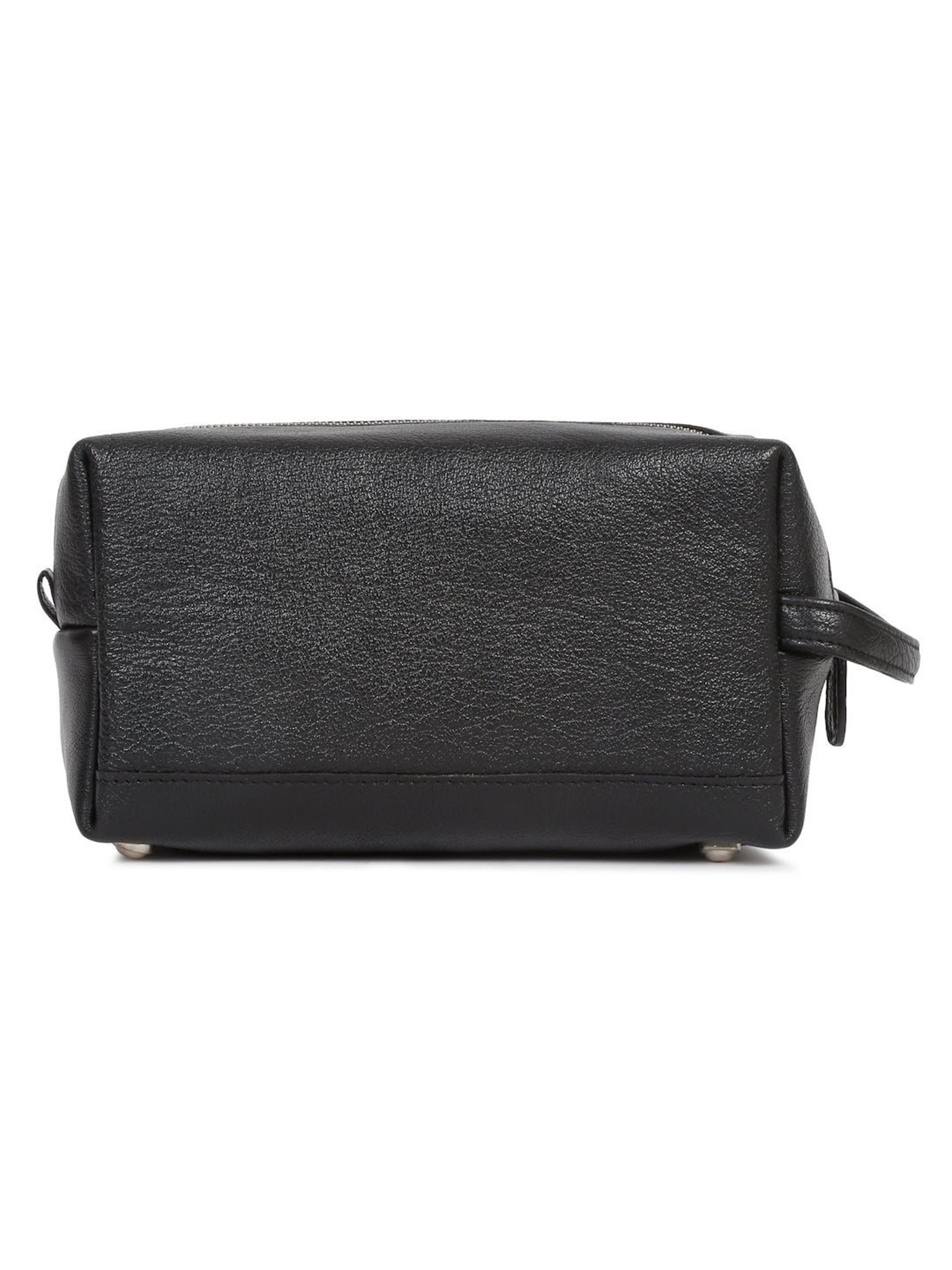 Louis Stitch Jet Black Leather Medium Toiletry Pouch