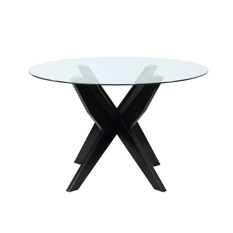 Amalie Round Dining Table Black - Steve Silver Co.