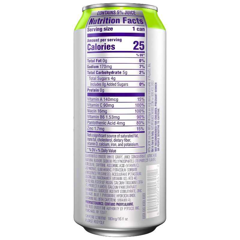 Mountain Dew Rise Berry Blitz Energy Drink - 16 fl oz Can