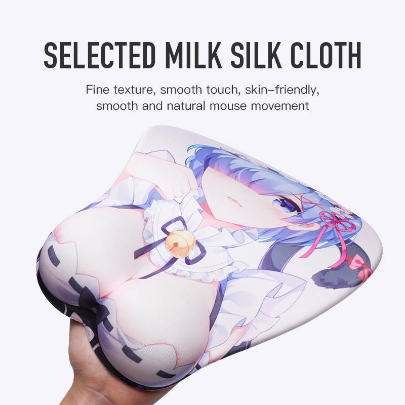 Creative Cartoon Anime 3D Mouse Pad Sexy Chest Gel Silicone Mousepad With Wrist Rest Support Soft Breast Pad For PC Laptop