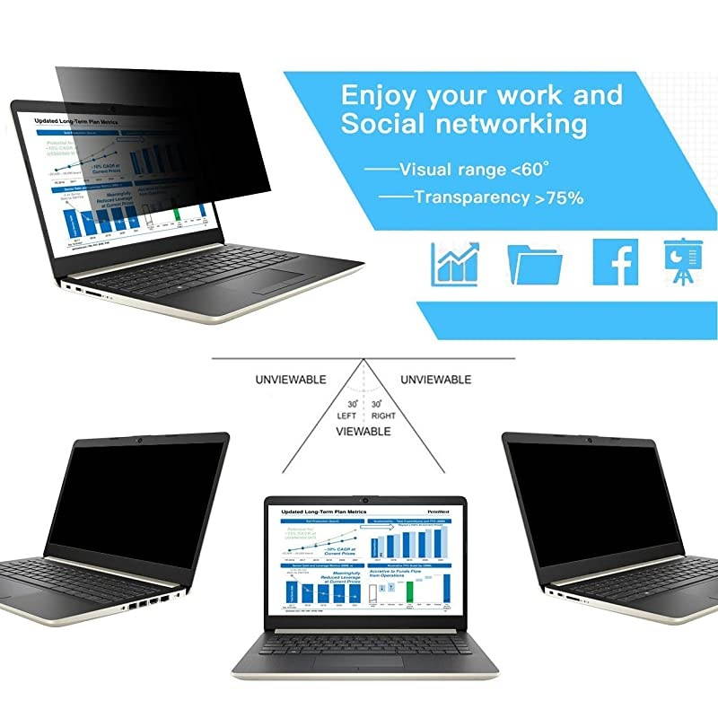 133 Inch Laptop Privacy Screen Fliter Anti Glare Screen Protector Compatible with 133 HPDELLAsusAcerSonySamsungLenovoToshiba Display 169 Filter Size 116 Width x 65 Height