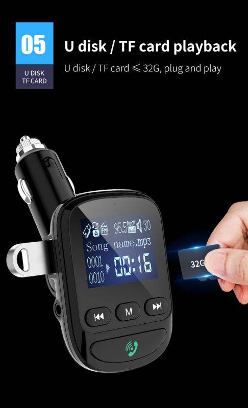 BT06Q Car Bluetooth Hands Free MP3 Player FM Transmitter Car Charger