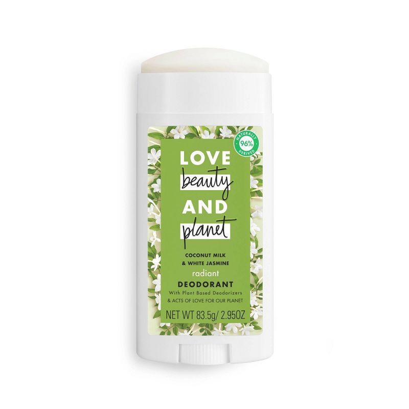 Love Beauty & Planet Aluminum Free Coconut Milk & White Jasmine Deodorant Stick - 2.95oz