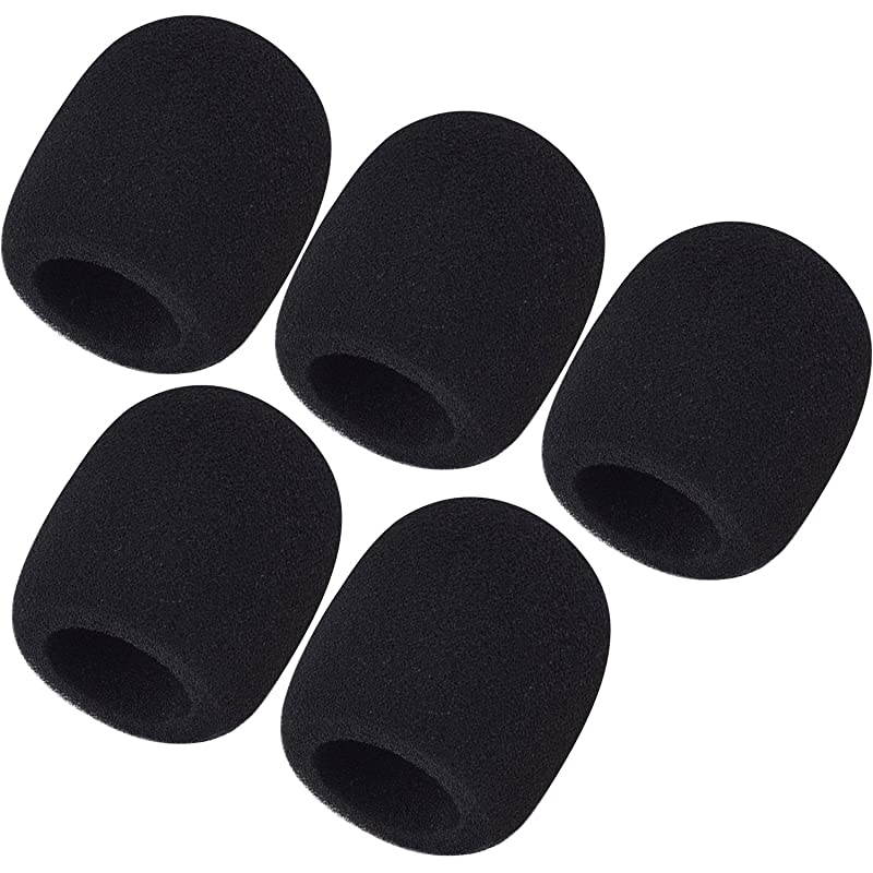 5 Pack Foam Mic Cover Handheld Microphone Windscreen 5 Pack
