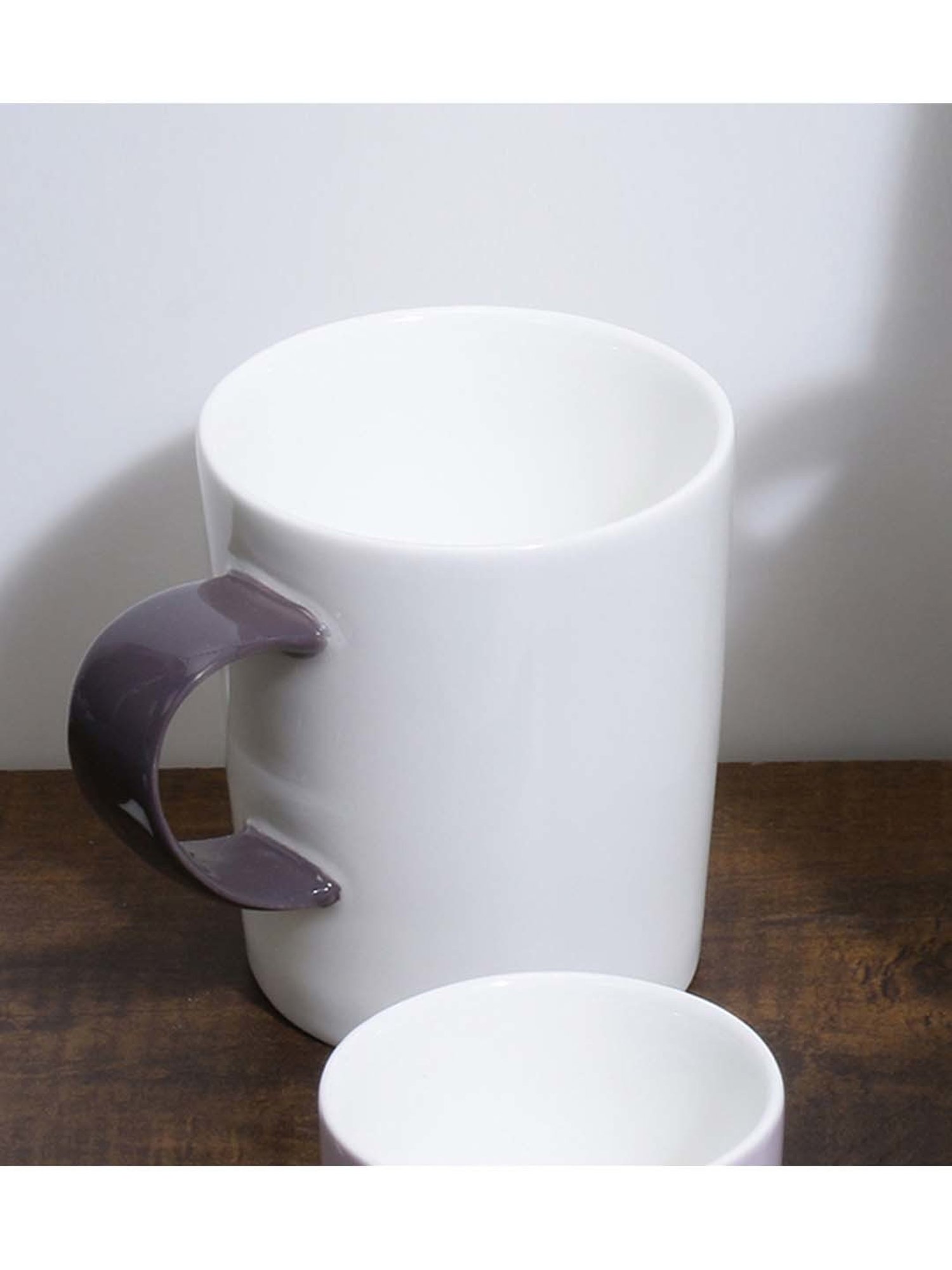 Femora Black Ceramic Coffee Mugs (0.36 L) - Set of 4