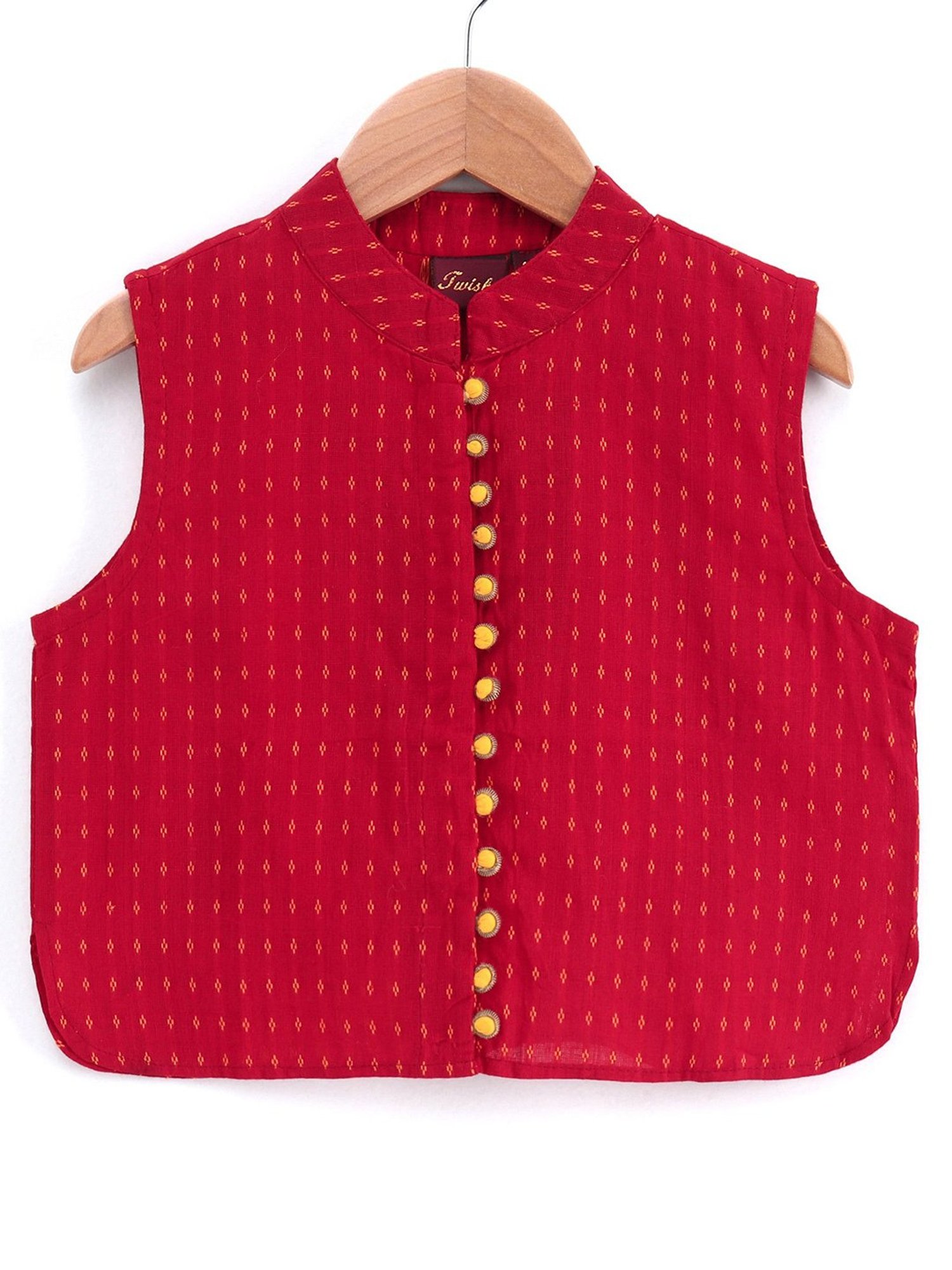 TWISHA Kids Lime Green & Red Printed Full Sleeves Kurta , Pyjamas with Jacket