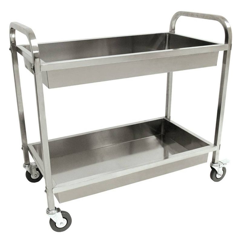 Stainless Steel Outdoor Patio Serving Cart Silver - Bayou Classic