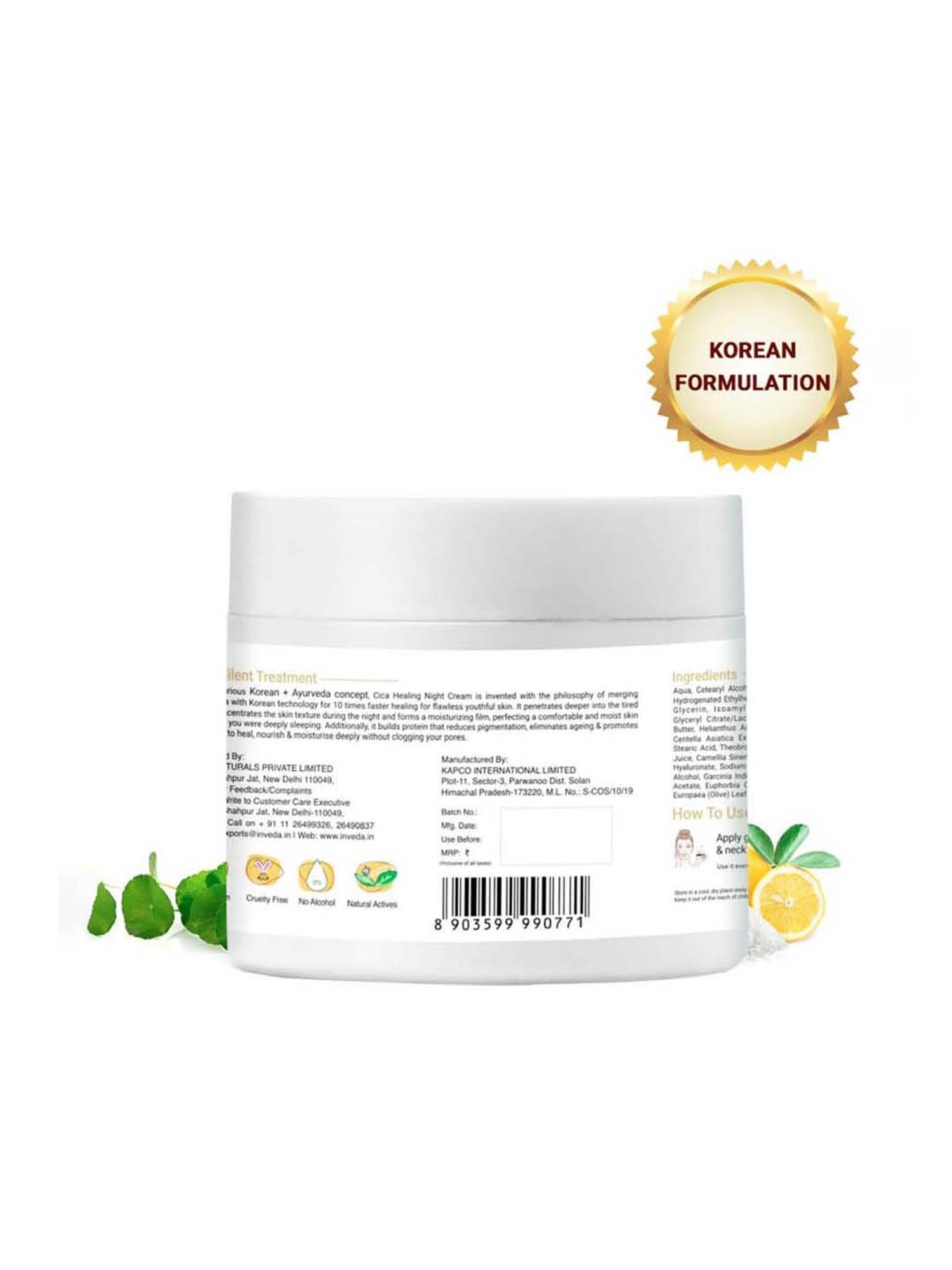 INVEDA Cica Healing Night Cream - 100 ml