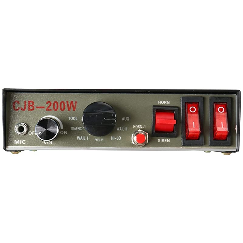 Amplifier Police Siren 200W 12V Emergency Loudspeaker Amplifier Police Siren 8 Tones