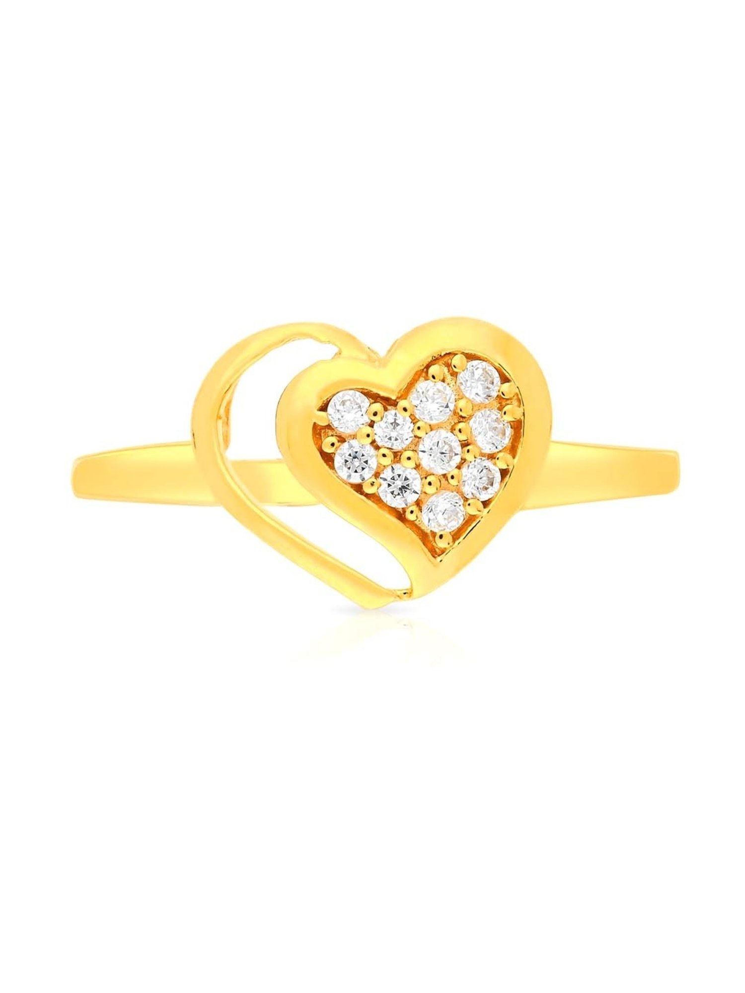 Malabar Gold and Diamonds 18k Gold Heart Ring for Women
