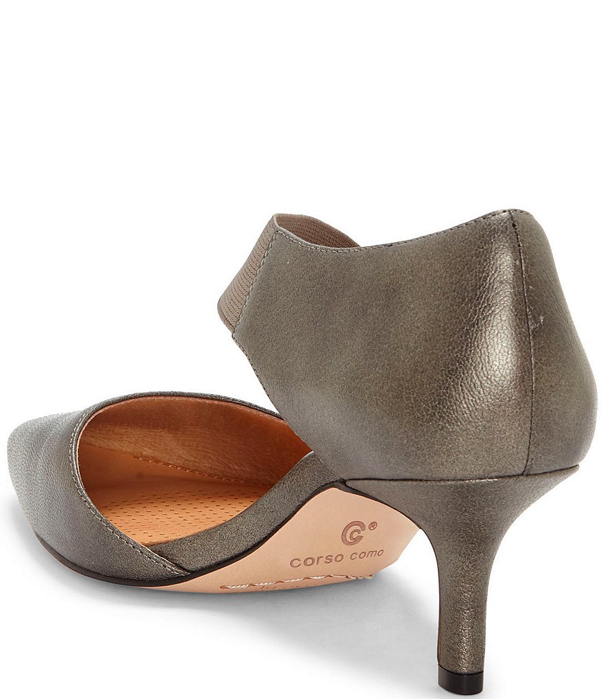 CC Corso Como Denice Leather Asymmetrical Pointed Toe Pumps