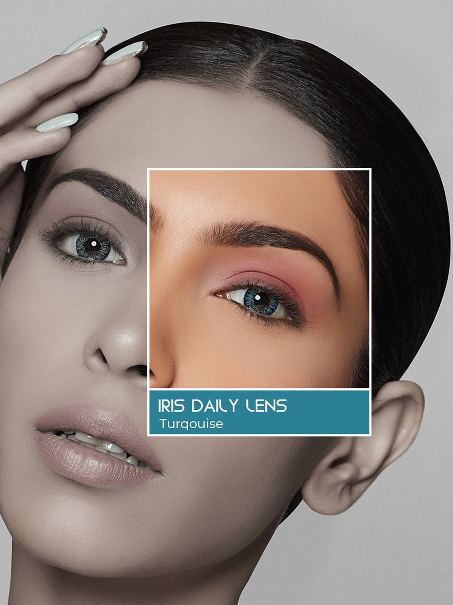 PAC IRIS Premium Contact Lenses Turquoise Combo - 5 Pairs