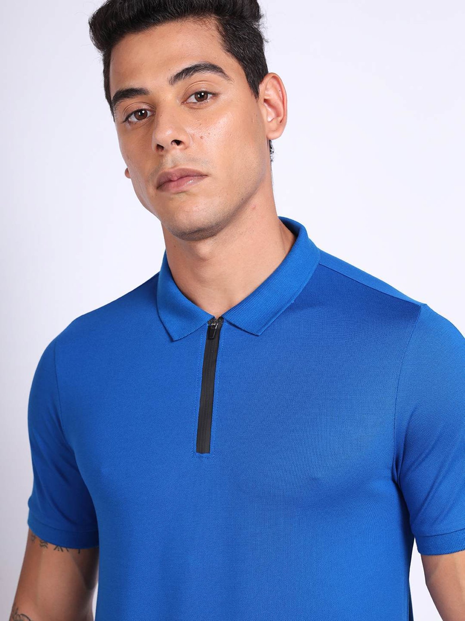 Lee Blue Slim Fit Polo T-Shirt