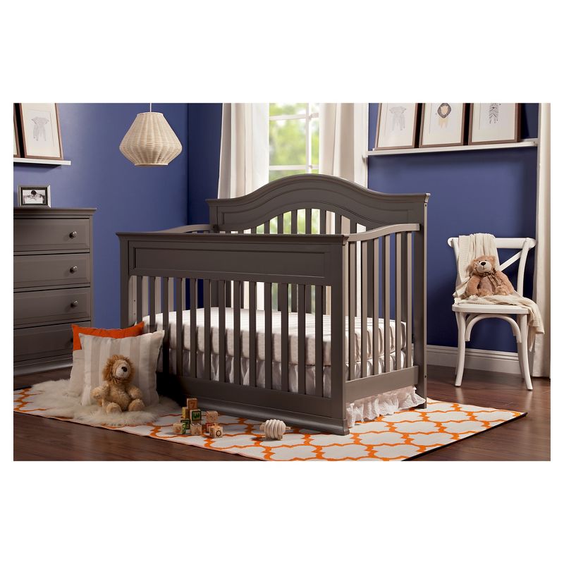 DaVinci Brook 4-in-1 Convertible Crib with Toddler Rail - Slate