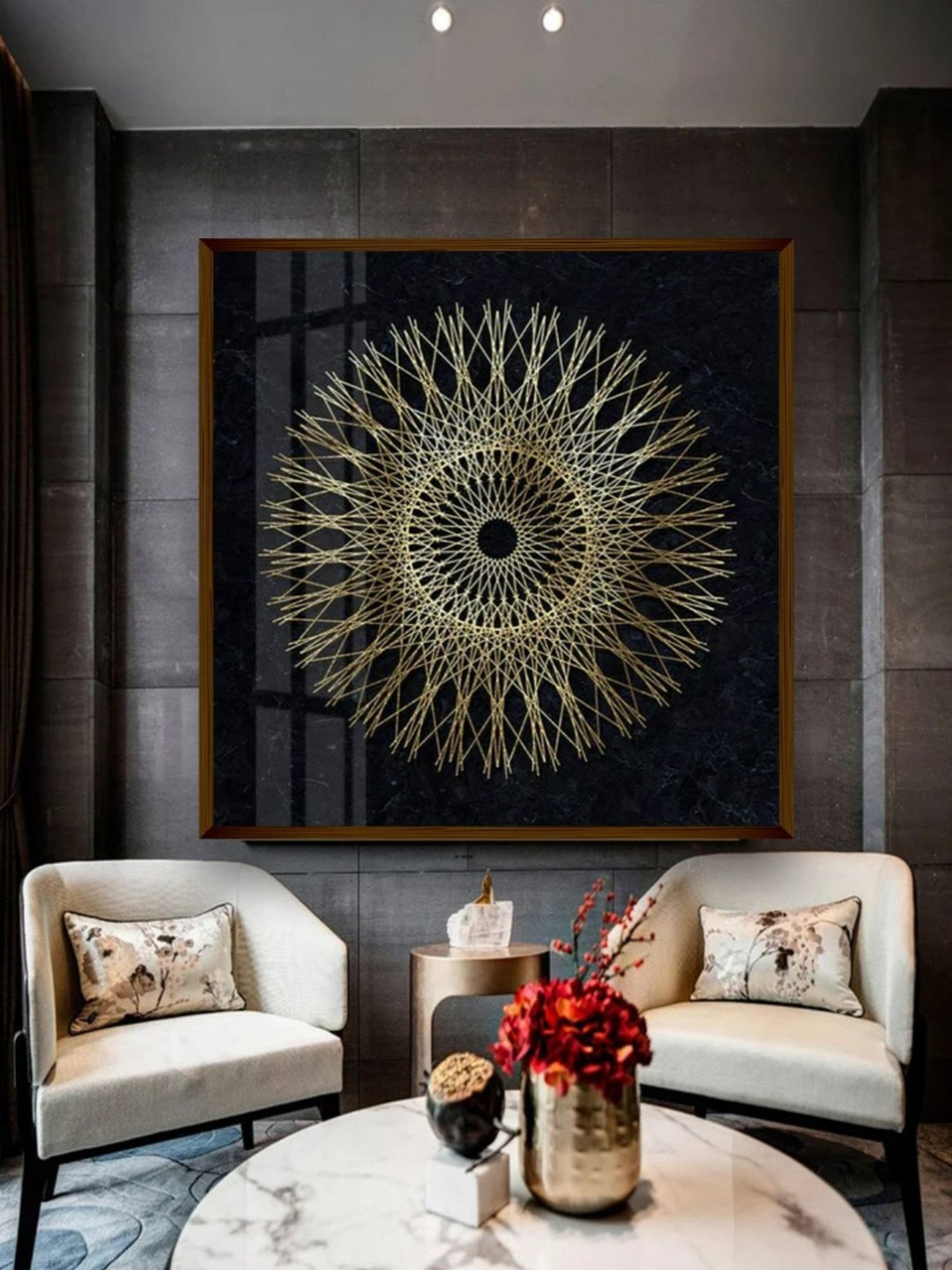 The Art House Abstract Multicolor Canvas Painting