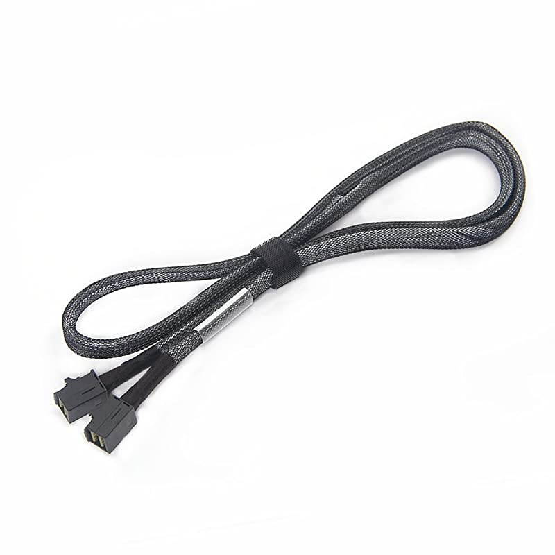 Internal Mini SAS HD SFF-8643 to SFF-8643 Cable, with Sideband, 100-Ohm, 0.5-m(1.6ft), 2 Pack