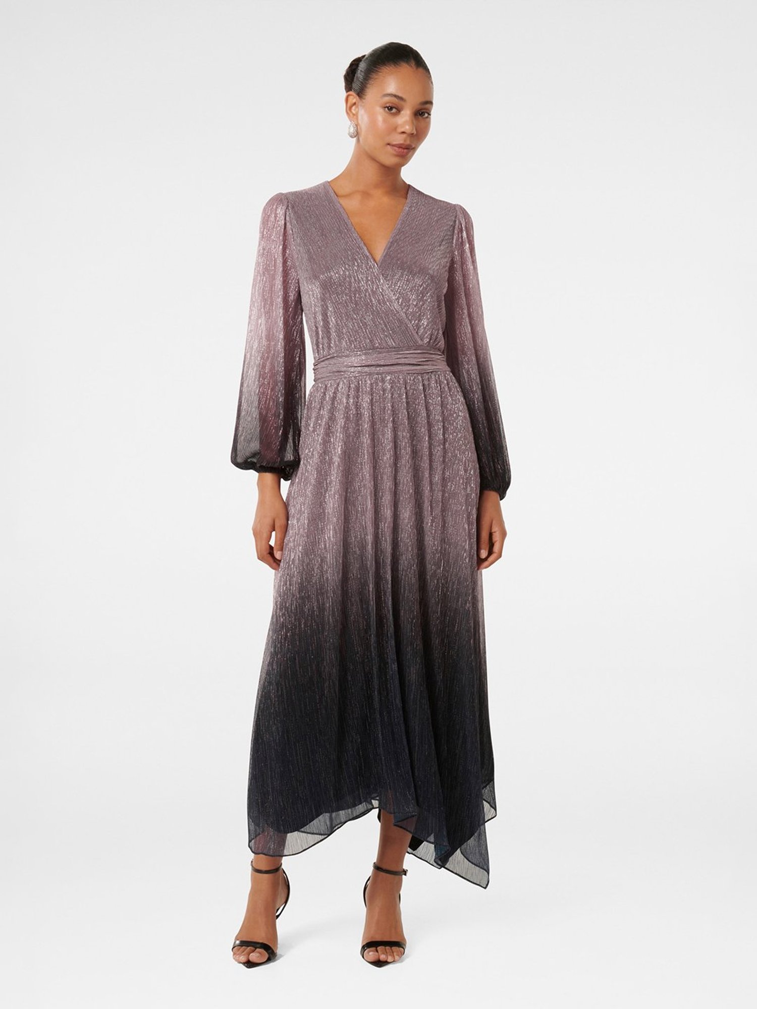 Forever New Gisele Ombre Plisse Maxi Dress