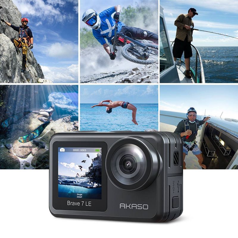 Compact Size 720P HD Digital Camera Camcorder 5MP CMOS Sensor 2.0" LCD Screen 3 Meters Waterproof with Built-in Microphone for Kids Children Students Boys Girls Summmer Gift