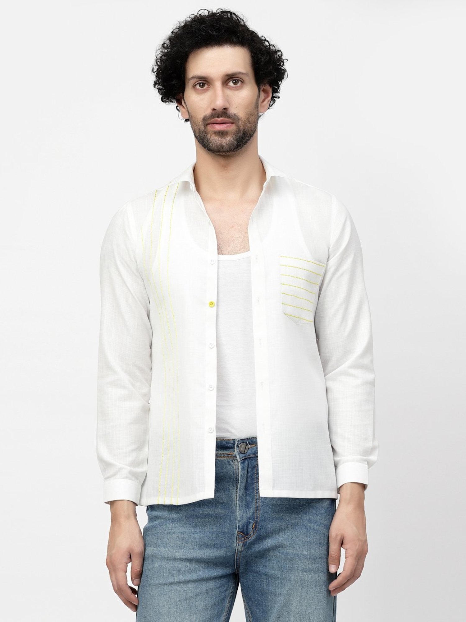 Lela White Regular Fit Shirt