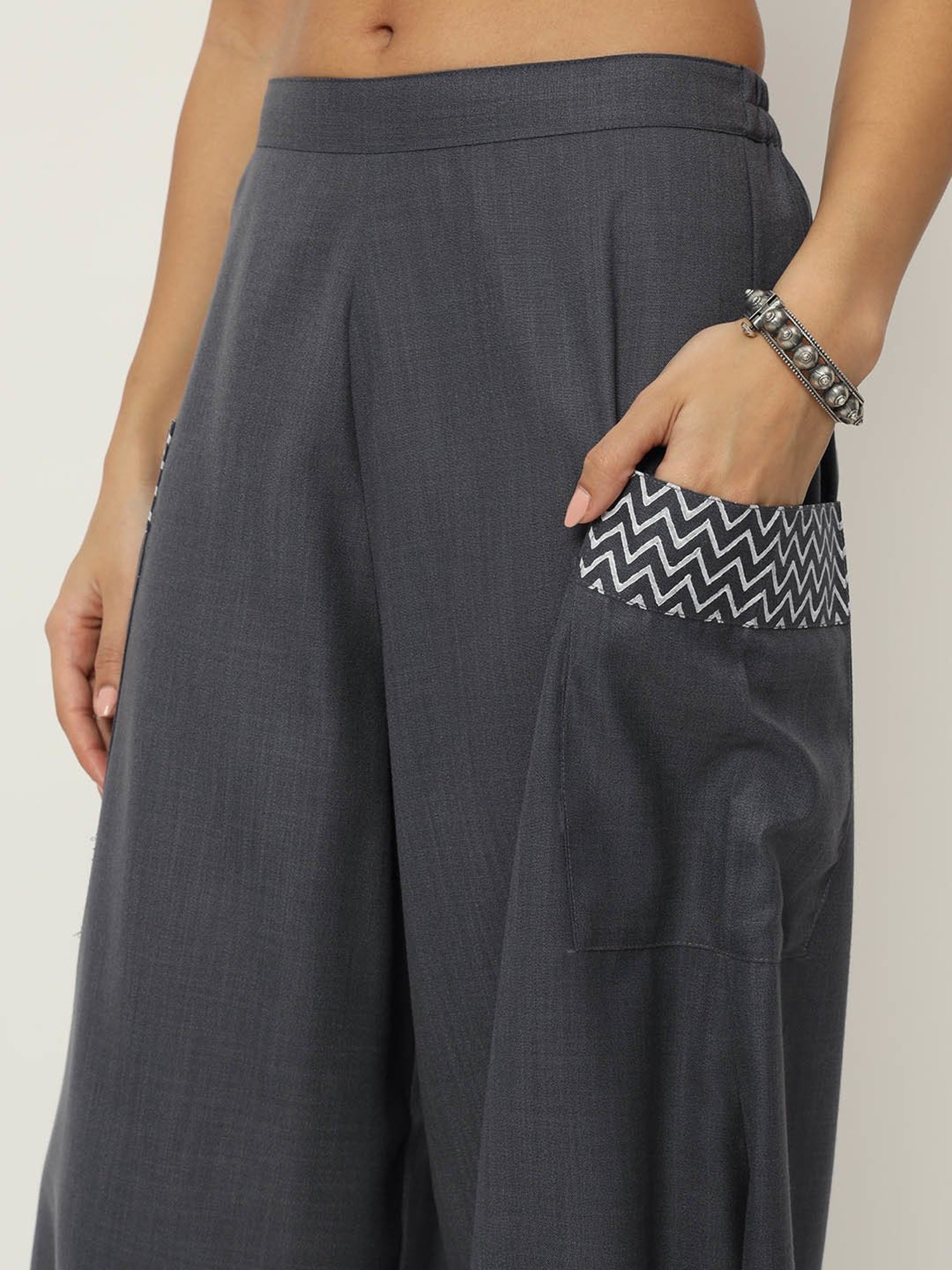 9rasa Grey Cotton Pants