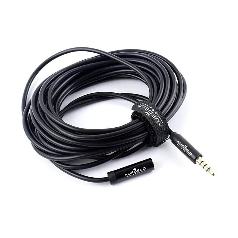 Extension Cord Cable for Lavalier Mini Mic Microphone 35mm Male to Female 164 Foot 5 Meter for Apple iPhone Android Smartphones Cellphones 35 TRRS Cord for Noise Cancelling Mic LMAEC