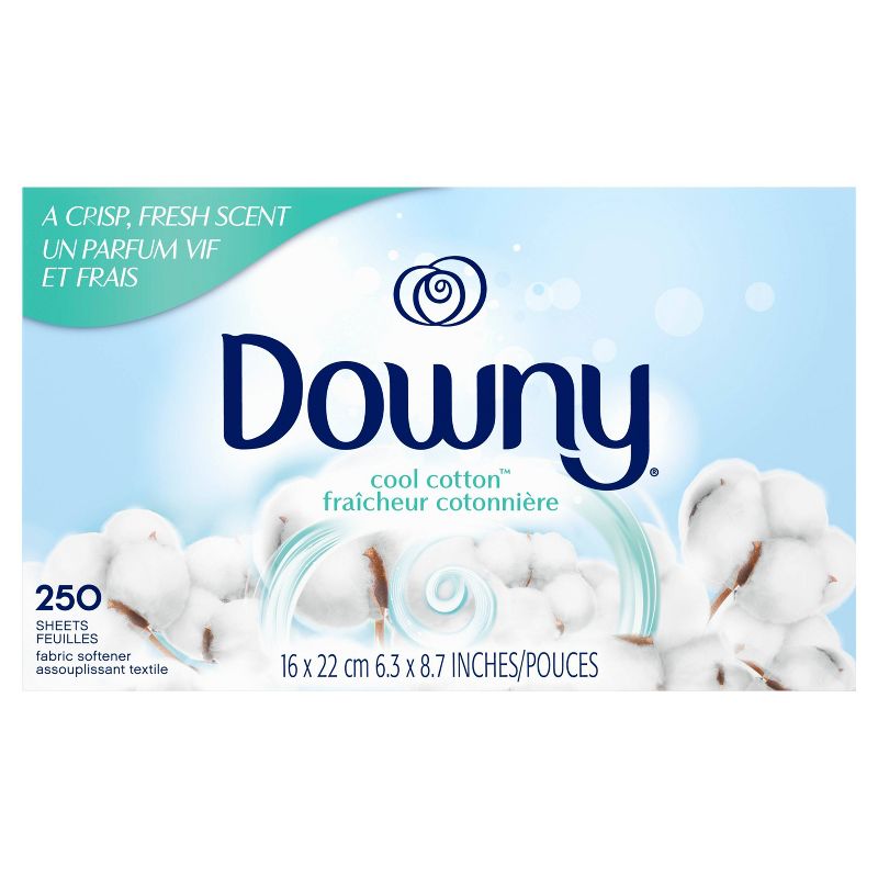 Downy Cool Cotton Fabric Softener Dryer Sheets - 250ct