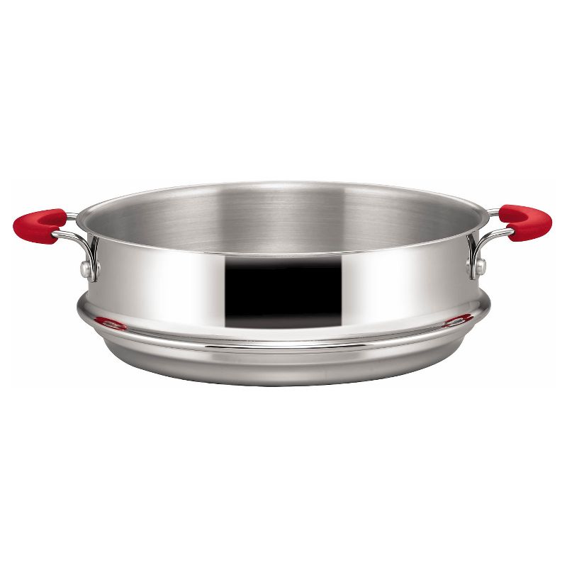 Circulon Innovatum 5.5qt Aluminum Nonstick Stock Pot with Steamer Red