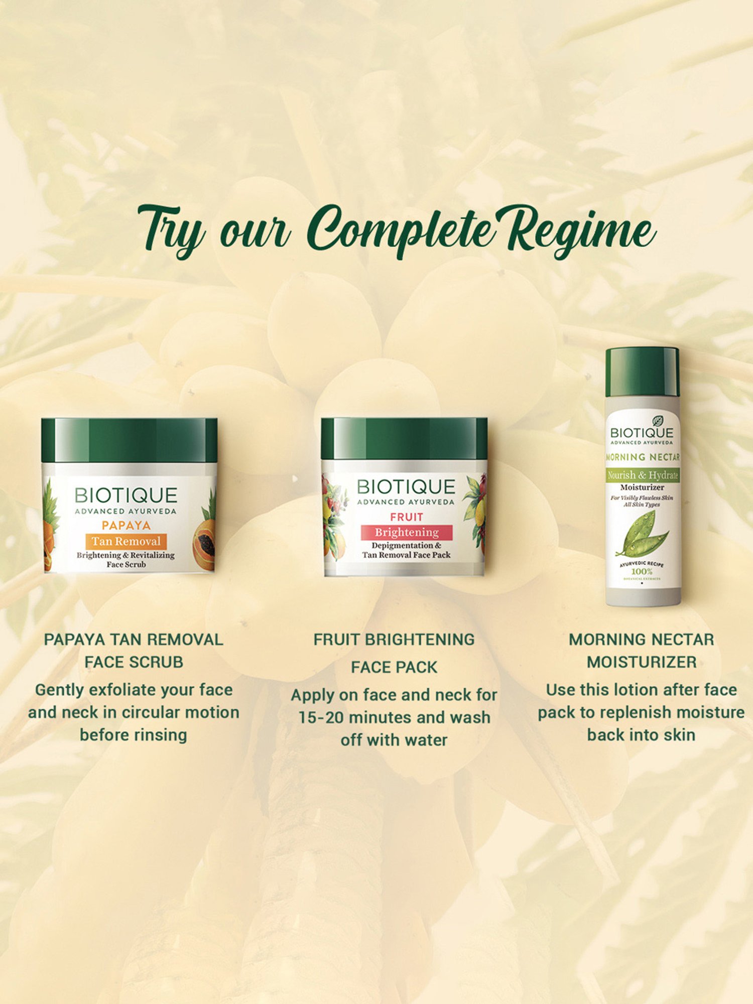 BIOTIQUE Papaya Tan Removal Brightening & Revitalizing Face Scrub - 75 gm