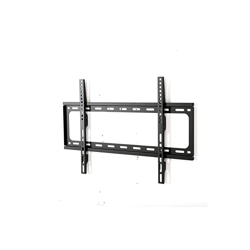 Low-Profile TV Wall Mount 1" Slim Fixed Bracket w/Magnetic Removable Bubble Level for 32-65 inch LCD, LED, 4K or Plasma TVs VESA up to 600 x 400, 77 lbs Loading Capacity - Black (41033)