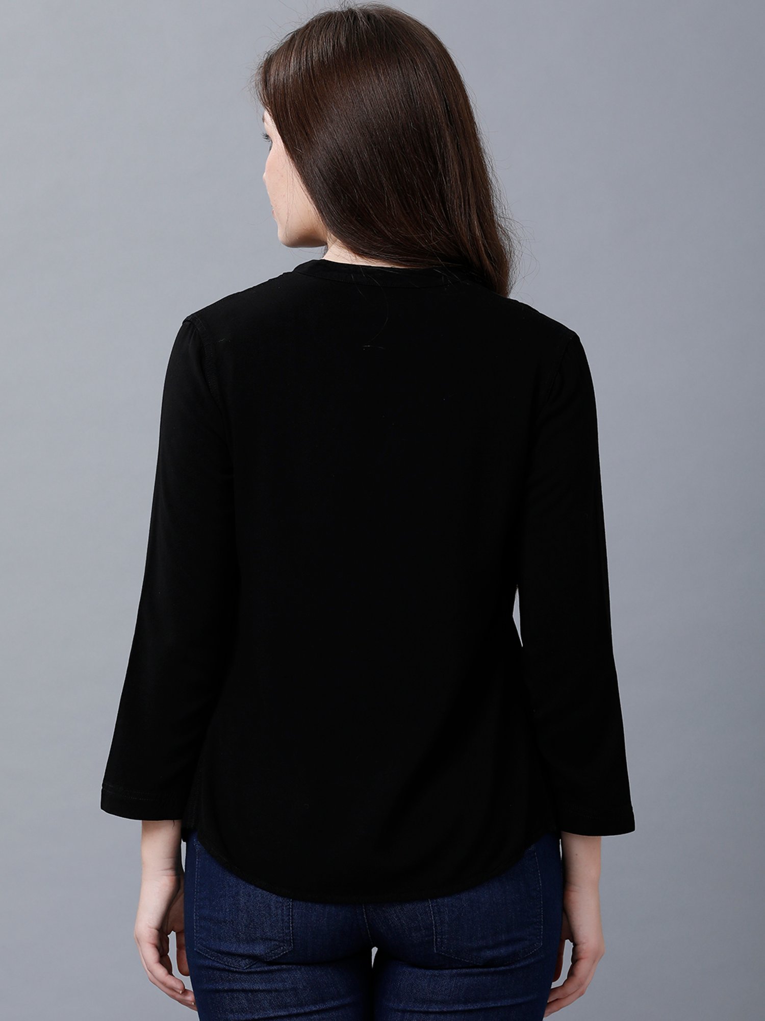 Identiti Black Viscose Slim Fit Shirt