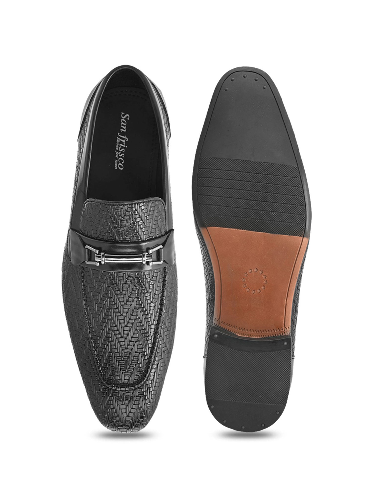 San Frissco Men's Black Casual Loafers