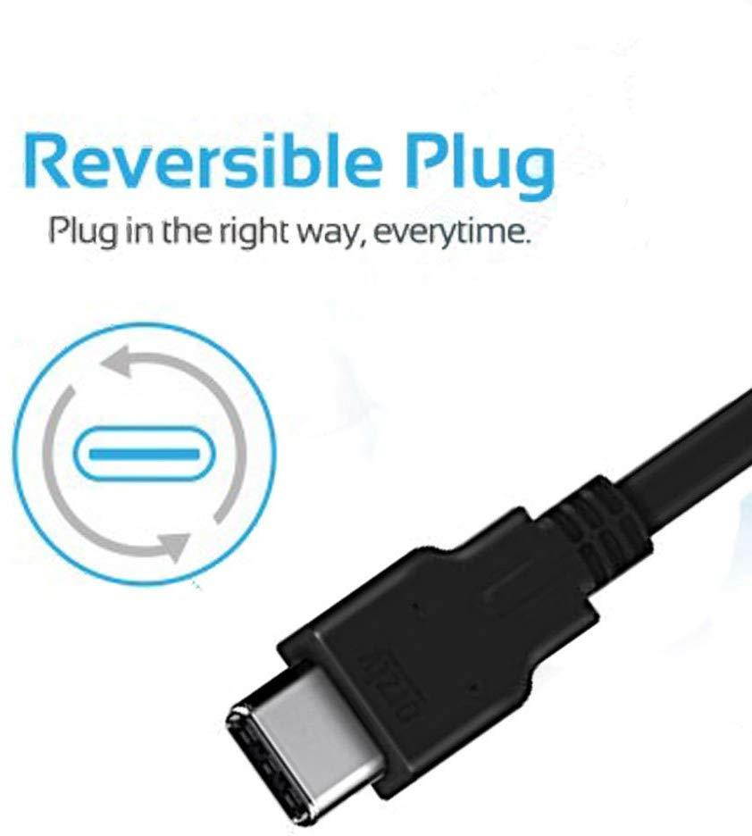 Huetron TM 3 Ft USB 3.1 Type C to DVI Male Cable for Motorola Moto Z Force